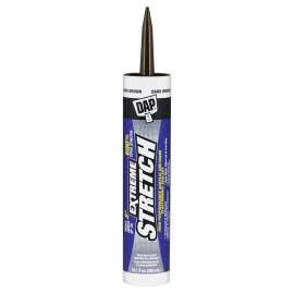 DAP EXTREME STRETCH 7079818708 Premium Elastomeric Sealant, Dark Brown, 24 hr Curing, 40 to 100 deg F, 10.1 fl-oz