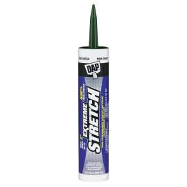DAP EXTREME STRETCH 7079818709 Premium Elastomeric Sealant, Pine Green, 24 hr Curing, 40 to 100 deg F, 10.1 fl-oz