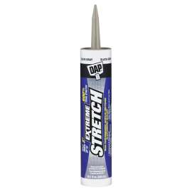 DAP EXTREME STRETCH 7079818710 Premium Elastomeric Sealant, Gray, 24 hr Curing, 40 to 100 deg F, 10.1 fl-oz Cartridge
