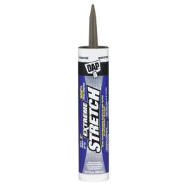 DAP EXTREME STRETCH 7079818712 Premium Elastomeric Sealant, Iron Stone, 24 hr Curing, 40 to 100 deg F, 10.1 fl-oz