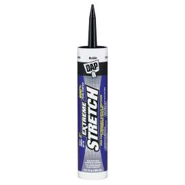 DAP EXTREME STRETCH 7079818713 Premium Elastomeric Sealant, Black, 24 hr Curing, 40 to 100 deg F, 10.1 fl-oz Cartridge