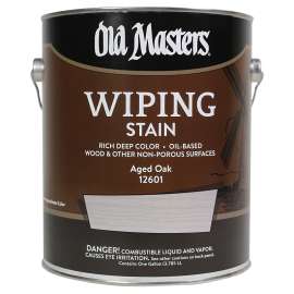 Old Masters 12601 Wiping Stain, Aged Oak, Liquid, 1 gal, Can