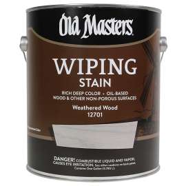 Old Masters 12701 Wiping Stain, Weathered Wood, Liquid, 1 gal, Can