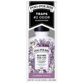 POO-POURRI Before-You-Go SET-4OZ-LV-V1 Toilet Spray, 4 oz Bottle, Lavender Vanilla