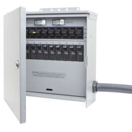 RELIANCE CONTROLS Pro/Tran 2 R310A Transfer Switch, 1 -Phase, 30/60 A, 125/250 V, 10, 5 -Circuit, 10 -Breaker