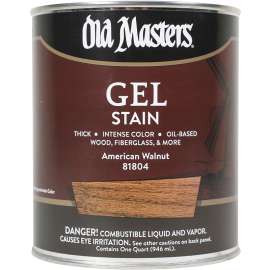 Old Masters 81804 Gel Stain, American Walnut, Liquid, 1 qt, Can