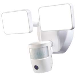 Heath Zenith HZconnect Series HW-9300-WH Video Security Motion Light, 110 V, 2-Lamp, LED Lamp, Bright White Light