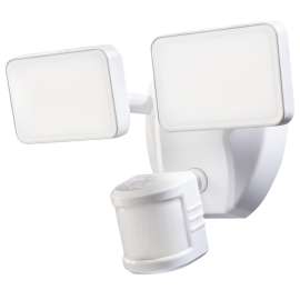 Heath Zenith HZconnect Series HW-9302-WH Wired Security Motion Light, 120 V, 2-Lamp, LED Lamp, Bright White Light