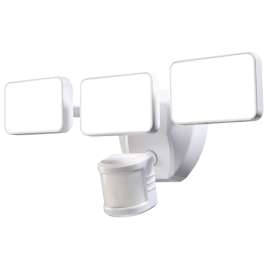 Heath Zenith HZconnect Series HW-9303-WH Wired Security Motion Light, 120 V, 3-Lamp, LED Lamp, Bright White Light
