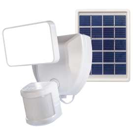 Heath Zenith HZconnect Series HW-9305-WH Solar Security Motion Light, 120 V, 1-Lamp, LED Lamp, 1000 Lumens