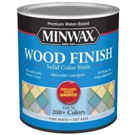 Minwax 108110000 Interior Wood Stain, Solid Stain, Pure White Tint, Liquid, 32 fl-oz