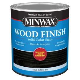 Minwax 108510000 Interior Wood Stain, Solid Stain, True Black, Liquid, 32 fl-oz