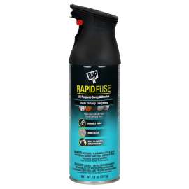 DAP RapidFuse 7079800114 Spray Adhesive, Solvent, Clear, 24 hr Curing, 11 oz Aerosol Can