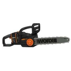 WORX Power Share WG385 Chainsaw, 4 Ah, 40 V Battery, Lithium-Ion Battery, 16 in L Bar/Chain, 3/8 in Bar/Chain Pitch