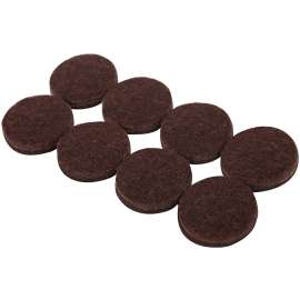 Shepherd Hardware 9862 Furniture Pad, Felt, Brown, 1 in Dia, 5 mm Thick, Round