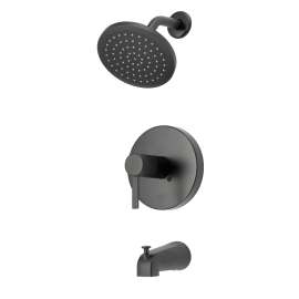 Boston Harbor Faucet, 1.75 gpm at 80 psi gpm Showerhead, 1 Spray Settings, Zinc Tub Spout, Matte