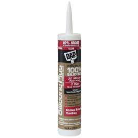 DAP Silicone Plus 08781 Sealant, Clear, -40 to 300 deg F, 10.1 fl-oz Cartridge