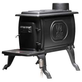 US STOVE US1269E* Freestanding Log Wood Stove, 21.89 in W, 33 in D, 25.6 in H, 54000 Btu Heating, Cast Iron, Black