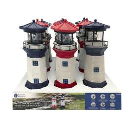 Boston Harbor Lighthouse, Ni-Mh Battery, 1-Lamp, LED Lamp, Polyresin Plastic Fixture, Battery Included: Yes