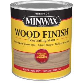 Minwax 701024444 Interior Wood Stain, Silvered Gray, Liquid, 1 qt
