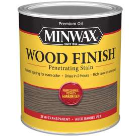 Minwax 701054444 Interior Wood Stain, Aged Barrel, Liquid, 1 qt