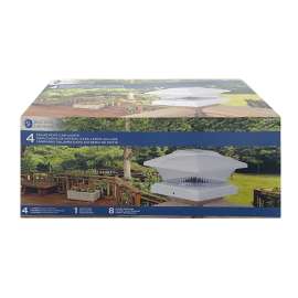 Boston Harbor Solar Fence Postcap, Ni-Mh Battery, AA Battery, 1-Lamp, Plastic Fixture, White