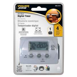PowerZone Indoor Timer, 7 Day, 4 Programmable On/Off