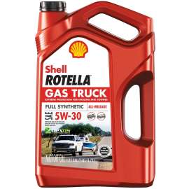 Shell Rotella Gas Truck 550050319 Synthetic Motor Oil, 5W-30, 5 qt Bottle