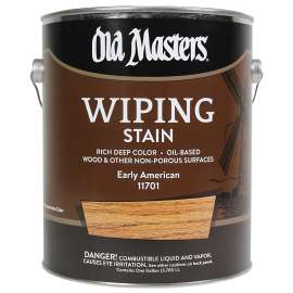Old Masters 11701 Wiping Stain, Early American, Liquid, 1 gal, Can