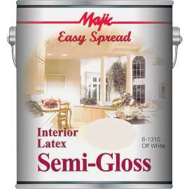 Majic Paints 8-1310-1 Interior Wall Paint, Semi-Gloss, Off-White, 1 gal Can