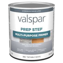 Valspar Prep Step 986 Series 044.0000986.005 Multi-Purpose Primer, Tintable White, 1 qt