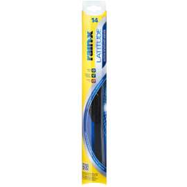Rain-X Latitude 99814 Wiper Blade, 14 in, Contoured Blade, Synthetic Rubber