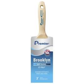 Premier Brooklyn 17313 Paint Brush, 3 in W, Beavertail Varnish Brush, 3 in L Bristle, Polyester Bristle
