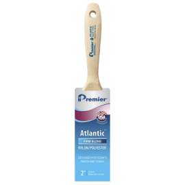 Premier Atlantic 17351 Paint Brush, 2 in W, Beavertail Varnish Brush, 2-11/16 in L Bristle, Nylon/Polyester Bristle