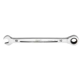 Milwaukee 45-96-9310 Ratcheting Combination Wrench, Metric, 10 mm Head, 6-1/2 in L, 12-Point, Steel, Chrome