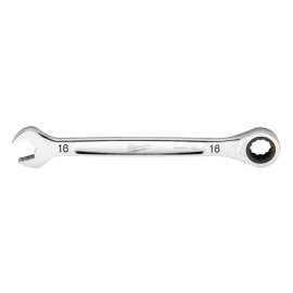 Milwaukee 45-96-9316 Ratcheting Combination Wrench, Metric, 16 mm Head, 8.58 in L, 12-Point, Steel, Chrome