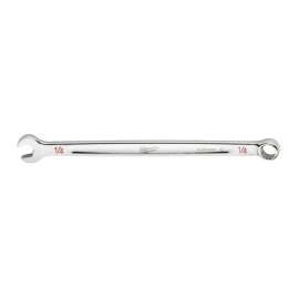 Milwaukee 45-96-9408 Combination Wrench, SAE, 1/4 in Head, 5.04 in L, 12-Point, Steel, Chrome, Ergonomic, I-Beam Handle
