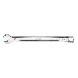 Milwaukee 45-96-9412 Combination Wrench, SAE, 3/8 in Head, 6.22 in L, 12-Point, Steel, Chrome, Ergonomic, I-Beam Handle