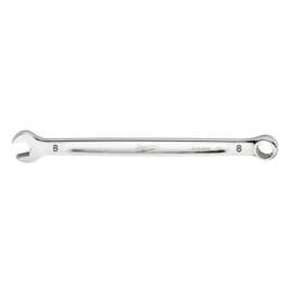 Milwaukee 45-96-9508 Combination Wrench, Metric, 8 mm Head, 5.51 in L, 12-Point, Steel, Chrome