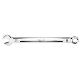 Milwaukee 45-96-9511 Combination Wrench, Metric, 11 mm Head, 6-1/2 in L, 12-Point, Steel, Chrome