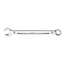 Milwaukee 45-96-9512 Combination Wrench, Metric, 12 mm Head, 6.77 in L, 12-Point, Steel, Chrome