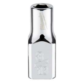 Milwaukee 45-34-9001 Socket, 3/16 in Socket, 1/4 in Drive, 6-Point, Chrome Vanadium Steel, Chrome