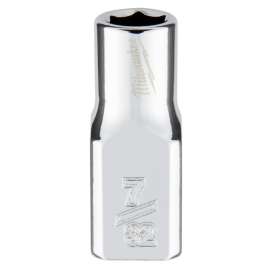Milwaukee 45-34-9002 Socket, 7/32 in Socket, 1/4 in Drive, 6-Point, Chrome Vanadium Steel, Chrome