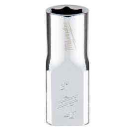 Milwaukee 45-34-9003 Socket, 1/4 in Socket, 1/4 in Drive, 6-Point, Chrome Vanadium Steel, Chrome