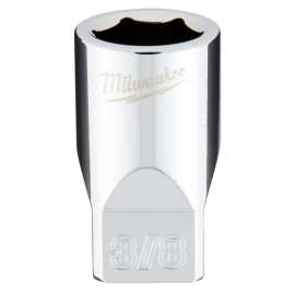 Milwaukee 45-34-9007 Socket, 3/8 in Socket, 1/4 in Drive, 6-Point, Chrome Vanadium Steel, Chrome