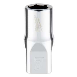 Milwaukee 45-34-9033 Socket, 7 mm Socket, 1/4 in Drive, 6-Point, Chrome Vanadium Steel, Chrome