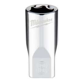Milwaukee 45-34-9034 Socket, 8 mm Socket, 1/4 in Drive, 6-Point, Chrome Vanadium Steel, Chrome