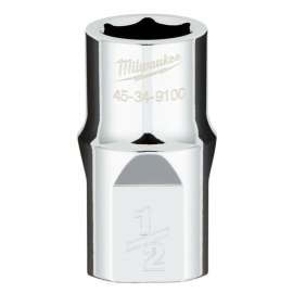 Milwaukee 43-24-9100 Socket Extension, 1/4 in Drive, 1/4 in Output Drive, Male Square Output Drive, 3 in L, Chrome