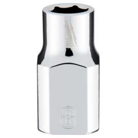 Milwaukee 45-34-9078 Socket, 8 mm Socket, 3/8 in Drive, 6-Point, Chrome Vanadium Steel, Chrome