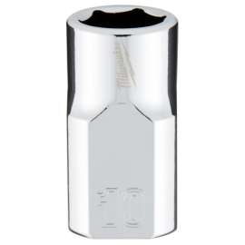 Milwaukee 45-34-9080 Socket, 10 mm Socket, 3/8 in Drive, 6-Point, Chrome Vanadium Steel, Chrome